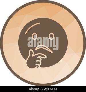 Vektorbild des Denkgesichts. Stock Vektor