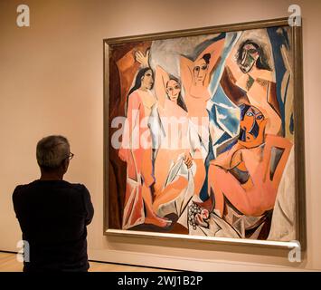 New York City: MoMA, Museum of Modern Art Gemälde „Les demoiselles d'Avignon“ von Pablo Picasso Stockfoto