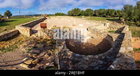 Basilika von Son Peretó des paläochristlichen Kultes, archäologische Stätte von Son Peretó, Manacor, Mallorca, Balearen, Spanien Stockfoto