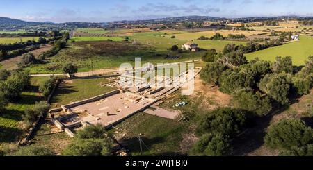 Basilika von Son Peretó des paläochristlichen Kultes, archäologische Stätte von Son Peretó, Manacor, Mallorca, Balearen, Spanien Stockfoto