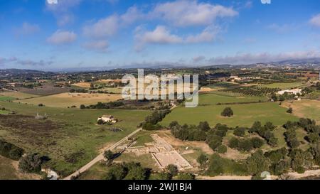 Basilika von Son Peretó des paläochristlichen Kultes, archäologische Stätte von Son Peretó, Manacor, Mallorca, Balearen, Spanien Stockfoto