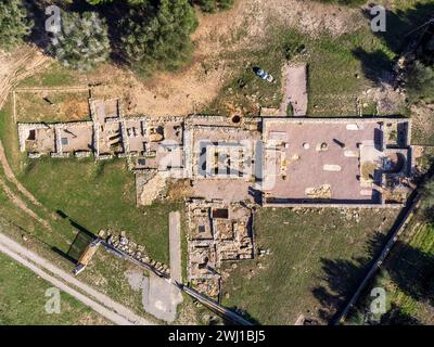 Basilika von Son Peretó des paläochristlichen Kultes, archäologische Stätte von Son Peretó, Manacor, Mallorca, Balearen, Spanien Stockfoto