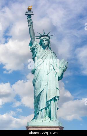 Porträt der New York City Freiheitsstatue in den USA Stockfoto