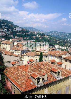 Frankreich. Provence Cote d'Azur. Grasse. Blick über die Dächer. Stockfoto