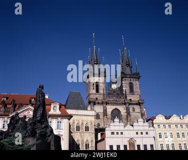 Tschechische Republik. Prag Stadt. Die Kirche unserer Lieben Frau vor Týn. Stockfoto
