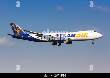 Atlas Air Boeing 747-8F Flugzeug Dallas Fort Worth Airport in den USA Stockfoto