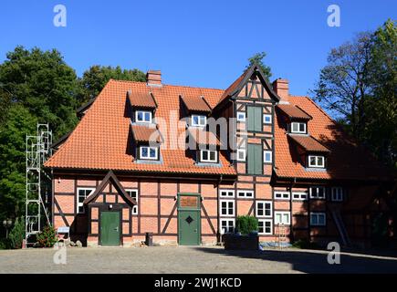 Historisches Schloss in der Stadt Bad Bodenteich, Niedersachsen Stockfoto