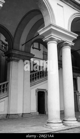 Eintritt zur Pinacoteca di Brera, der wichtigsten öffentlichen Kunstgalerie in Mailand, Italien Stockfoto