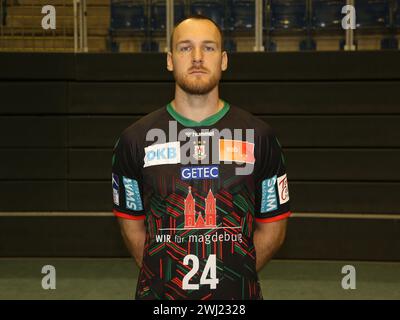 Handballspieler Christian OÂ Sullivan SC Magdeburg HBL Liqui Moly Handball Bundesliga Saison 2023-24 Stockfoto