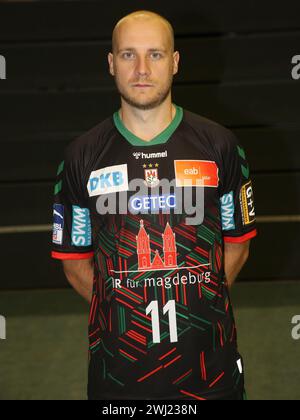 Handballspieler Daniel Pettersson SC Magdeburg HBL Liqui Moly Handball Bundesliga Saison 2023-24 Stockfoto