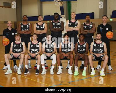 Mannschaftsbild SBB Baskets Barmer 2. Basketball Bundesliga ProB Nord Saison 2023-24 am 12/2023 Stockfoto