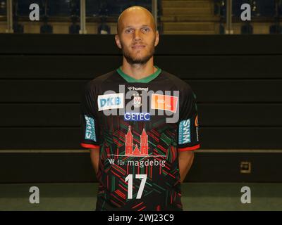 Handballspieler Tim Hornke SC Magdeburg HBL Liqui Moly Handball Bundesliga Saison 2023-24 Stockfoto