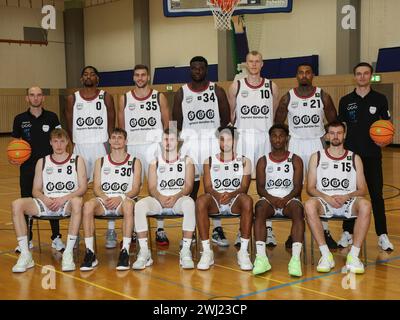 Mannschaftsbild SBB Baskets Barmer 2. Basketball Bundesliga ProB Nord Saison 2023-24 am 12/2023 Stockfoto