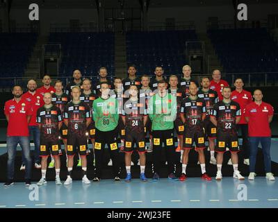 Mannschaftsfoto SC Magdeburg HBL Liqui Moly Handball Bundesliga Saison 2023-24 Stockfoto