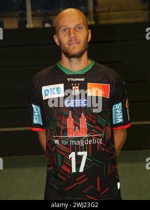 Handballspieler Tim Hornke SC Magdeburg HBL Liqui Moly Handball Bundesliga Saison 2023-24 Stockfoto