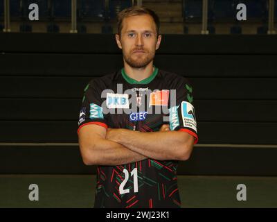 Handballspieler Albin Lagergren SC Magdeburg HBL Liqui Moly Handball Bundesliga Saison 2023-24 Stockfoto