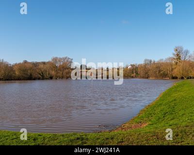 2024 Überschwemmungen in Upton auf Severn, Großbritannien Stockfoto