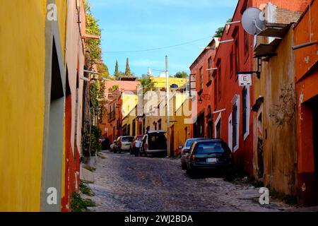 Straße in San Miguel de Allende, Mexiko Stockfoto