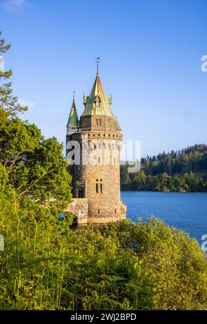 Lake Vyrnwy Anstrengung Turm Stockfoto
