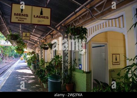 Die Damentoilette auf der Kuranda Station, Queensland, Australien Stockfoto