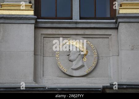 Römischer Kaiser Nerva in Le Roy d’Espagne in Brüssel dargestellt Stockfoto