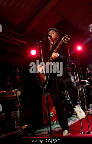 Southampton, Großbritannien. Februar 2024. Libertines Peter Doherty und Carl Barat spielen einen akustischen Aufwärmkonzert in den Engine Rooms und werben für ihr Album All Quiet on the Eastern Esplanade. Cristina Massei/Alamy Live News Stockfoto