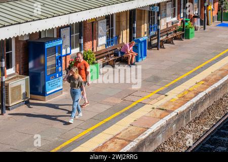 Dieselbetriebene Pendlerstation West midlands england großbritannien Stockfoto