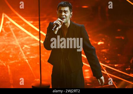 74. Sanremo Music Festival 2024 Maninni nimmt am 06. Februar 2024 am 74. Sanremo Music Festival 2024 im Teatro Ariston in Sanremo, Italien, Teil. Imago-images/Emmefoto Copyright: XImago-images/Emmefotox Stockfoto