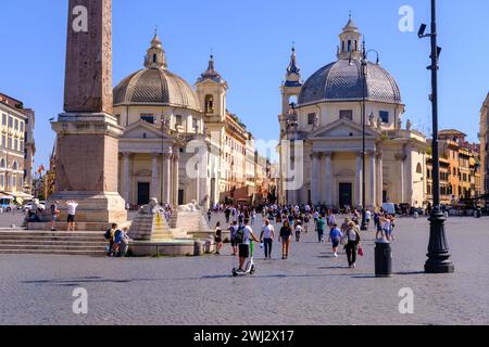 Rom, IT - 11. August 2023: Piazza del Popolo Stockfoto