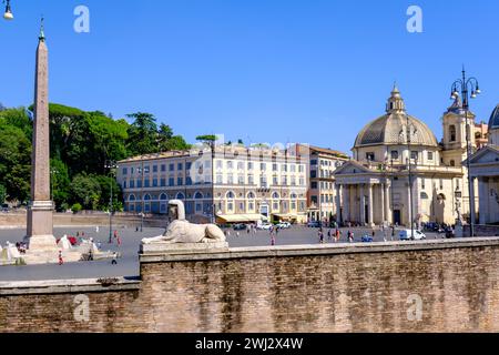 Rom, IT - 11. August 2023: Piazza del Popolo Stockfoto