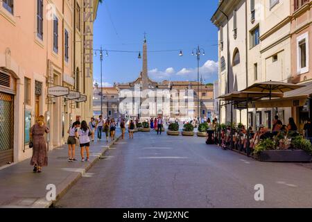 Rom, IT - 11. August 2023: Piazza del Popolo Stockfoto