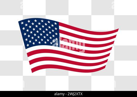 US-Flaggenvektor. Nationalflagge der Vereinigten Staaten von Amerika Stock Vektor