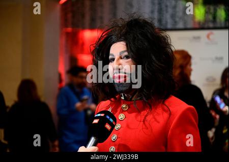 Harald Glööckler bei der Anja Gockel Fashion Show 'Pulse of Gaia' auf der Berlin Fashion Week Herbst/Winter 2024 im Hotel Adlon Kempinski. Berlin, 06. Stockfoto