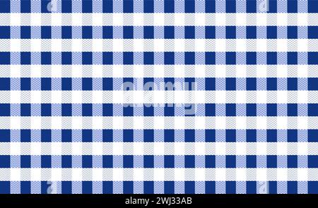 Blauer Stoff Textur Mosaikhintergrund. Illustration des Konzeptvektors Stock Vektor