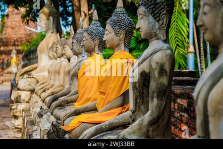 Ayutthaya, Thailand Wat Yai Chaimongkol Stockfoto