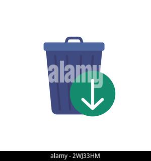 Reduce waste icon on white Stock Vektor