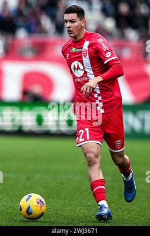 Monza, Italien. Februar 2024. Monza, Italien, 11.02.24: Valentin Carboni (21 AC Monza) während des Spiels der Serie A zwischen AC Monza und Hellas Verona im U-Power Stadion in Monza, Italia Soccer (Cristiano Mazzi/SPP) Credit: SPP Sport Press Photo. /Alamy Live News Stockfoto