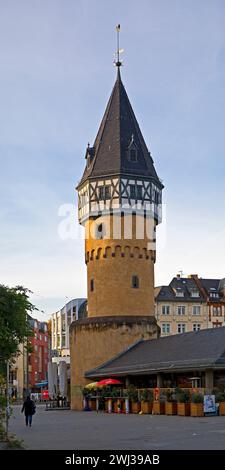 Bockenheimer Warte, Wartturm aus dem 15. Jahrhundert, Frankfurt am Main, Hessen, Deutschland, Europa Stockfoto