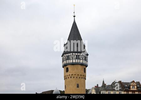 Bockenheimer Warte, Wartturm aus dem 15. Jahrhundert, Frankfurt am Main, Hessen, Deutschland, Europa Stockfoto