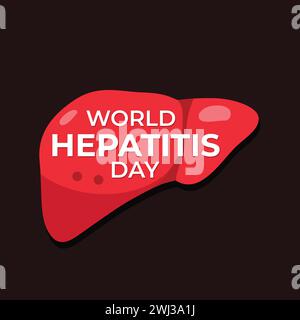 Welt-Hepatitis-Tag-Vektor-Template-Design. Lungenvektor-Illustration zum Feiern des internationalen Hepatitis-Tages am 28. Juli. Medizinisches Banner, Poster Stock Vektor