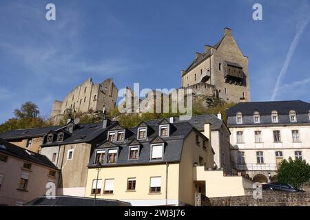 Schloss Larochette in Fels Stockfoto