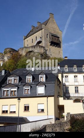 Schloss Larochette in Fels Stockfoto