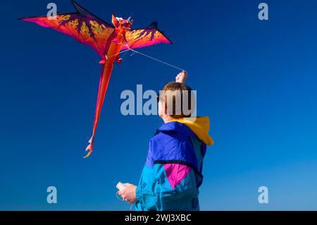 Kiteflying, Dee River State Park, Lincoln City, Oregon Stockfoto