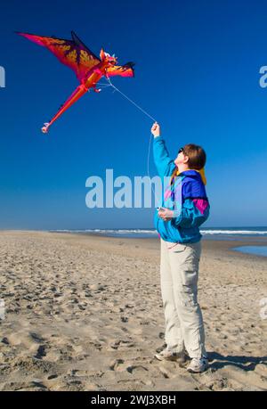 Kiteflying, Dee River State Park, Lincoln City, Oregon Stockfoto