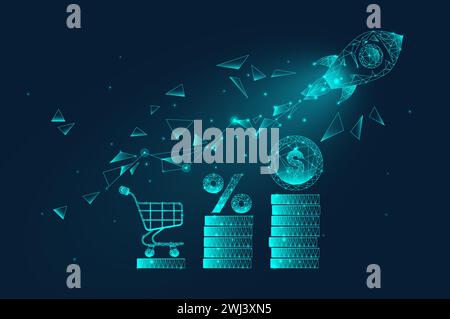 Start Sales Digital Vector Concept Stock Vektor