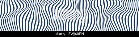 Abstrakte 3D-Fluidwellenlinien im Hintergrund in Blau und weiß. Illustration des flachen Vektors auf weißem Hintergrund isoliert. Stock Vektor