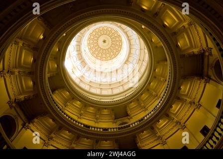 Im Inneren der Kuppel befindet sich das Texas „Lone Star“-Symbol – Texas State Capitol, erbaut 1888, Austin, Texas Stockfoto