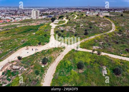 Panoramaaufnahme mit Blick auf die Stadt Stockfoto