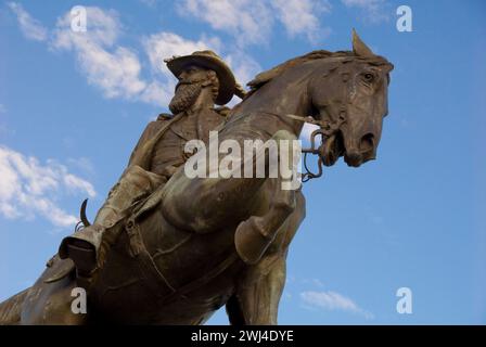 Confederate Major General J. E. B. Stuart – Monument enthüllt am 30. Mai 1907 auf der Monument Avenue und entfernt im Juli 2020 Stockfoto