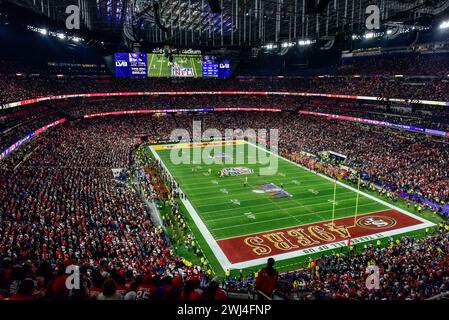Las Vegas, Nevada, USA, 11. Februar 2024 - Super Bowl LVIII im Allegiant Stadium in Las Vegas, Nevada, USA. Quelle: Ken Howard/Alamy Live News Stockfoto
